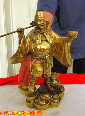 纯铜猪八戒西游记人物摆件精工招财进宝纳福铜猪八戒站像天蓬元帅