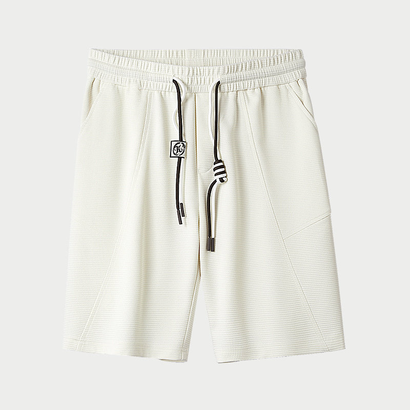 HLA/海澜之家水洗宽松休闲中裤男春夏透气撞色时尚抽绳格纹短裤男,淘宝优惠券,粉丝福利购,淘宝优惠卷