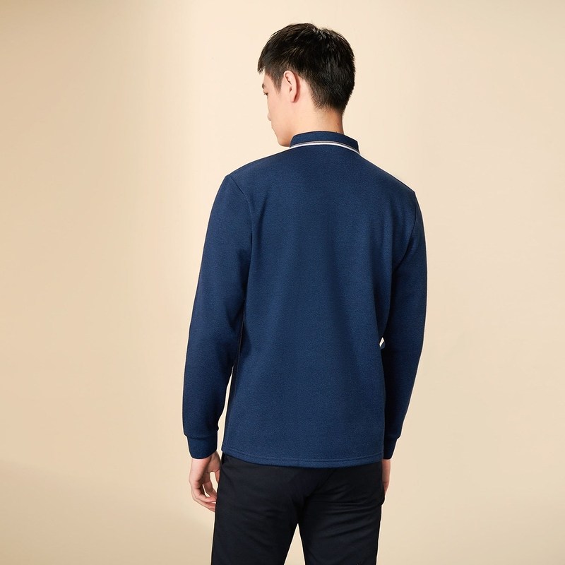 hla /海澜之家经典半开襟长袖绣花 海澜之家Polo衫