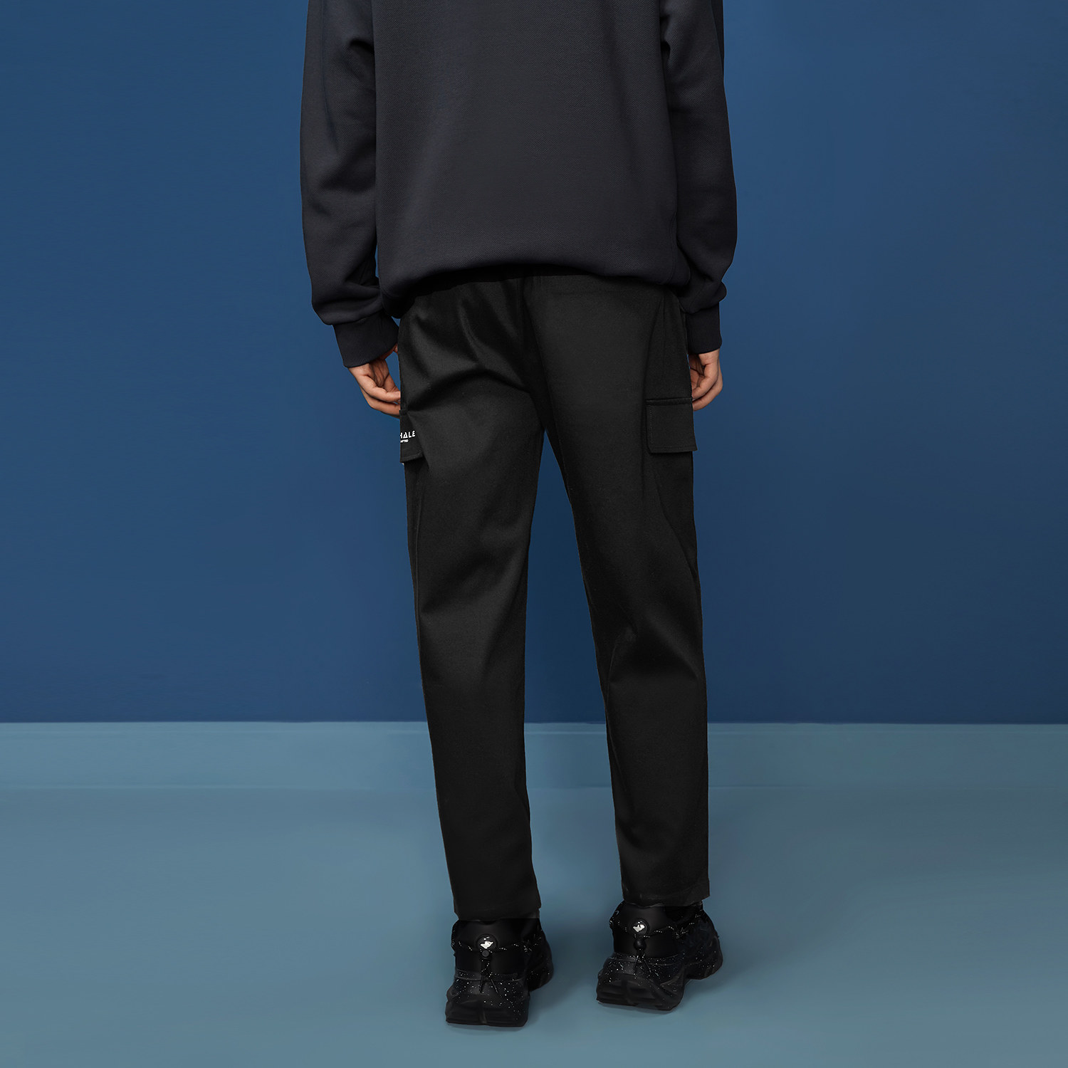 黑鲸HLAJEANS潮牌宽松直筒休闲裤男多口袋工装裤男