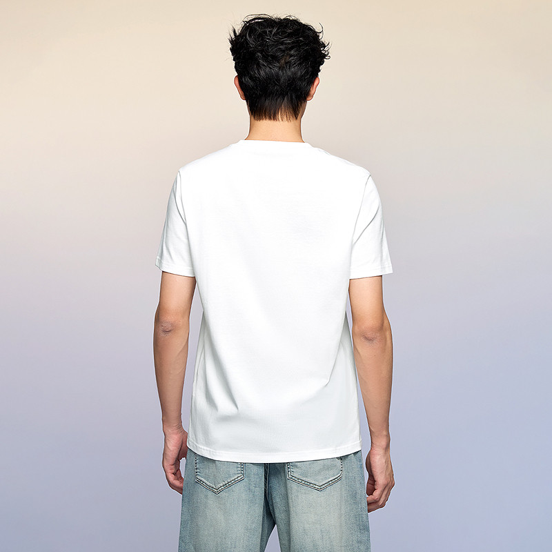 HLA/海澜之家SPRINTING SMILE系列短袖T恤2026春夏新款凉感短t男