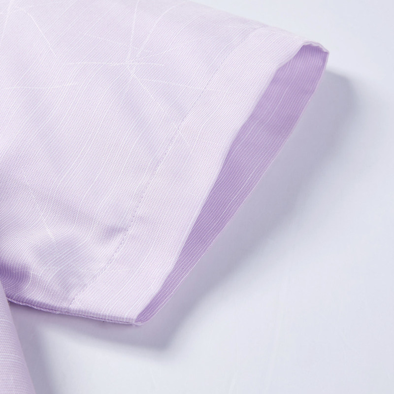 hla /海澜之家夏季简约浅紫花纹男 海澜之家衬衫