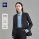 Heilan House lapel collar suit stretch ສີດໍາ