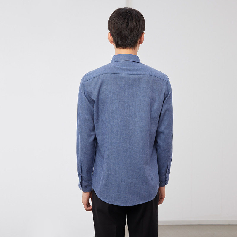 hla /海澜之家净色休闲长袖衬衫 海澜之家衬衫