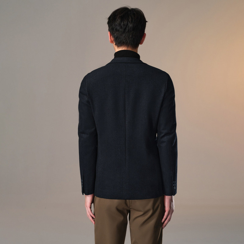 HLA/海澜之家绒感弹力休闲西服男平驳领胸针点缀修身通勤风外套男,淘宝优惠券,粉丝福利购,淘宝优惠卷