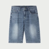 HLA/海澜之家 Джинсовые летние штаны, мужские шорты, с вышивкой, свободный прямой крой