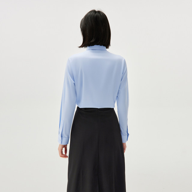 Heilan House mulberry silk long-sleeved formal shirt for women