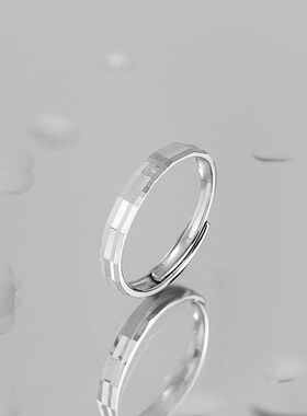 银铭品设计轻奢款素圈纯银无畏