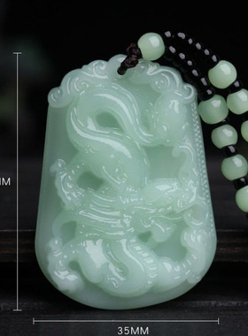 仿玉十二生肖本命年仿玉石吊坠项链招财转运保平安男女通用吊坠