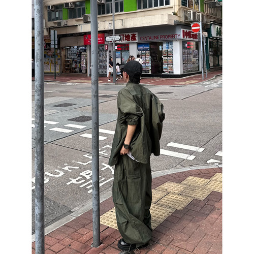 XBRO日系复古宽松春秋季工装套装男女慵懒廓形韩系长裤长袖衬衫潮 - 图2