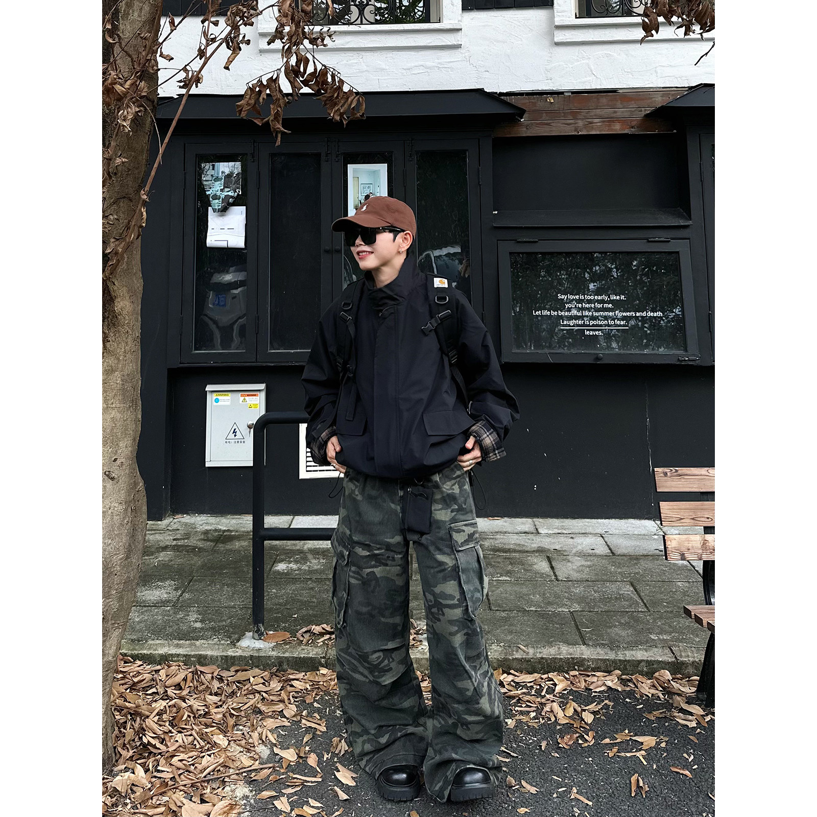 XBRO美式复古伐木迷彩军事直筒宽松阔腿多口袋工装裤做旧休闲裤bf,淘宝优惠券,粉丝福利购,淘宝优惠卷