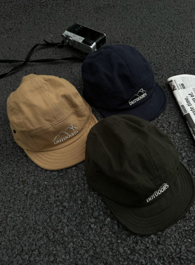 日系山系短帽檐刺绣山峰球帽子街头遮阳帽学生户外鸭舌帽男女bf潮