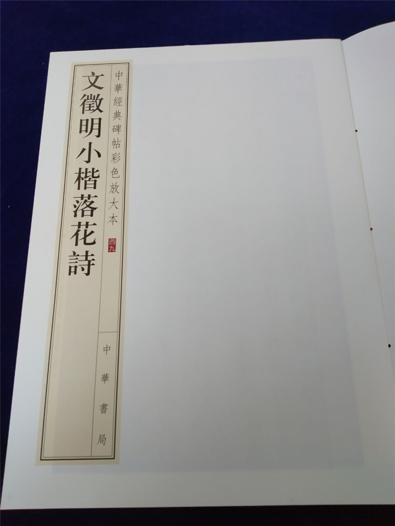 正版文徵明小楷落花诗中华经典碑帖彩色放大本八开文征明楷书毛笔字帖孙宝文中华书局-图0