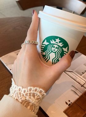 开口可调节真金ins潮风食指环