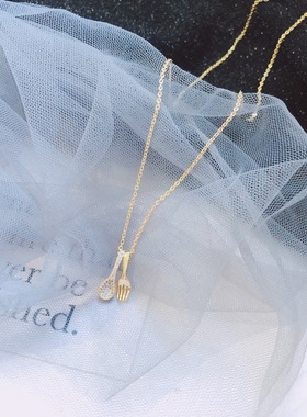 包金冷淡风锁骨链