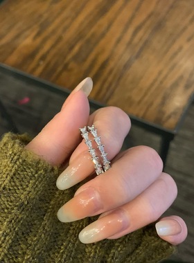 轻奢真金欧美风开口可调节尾戒