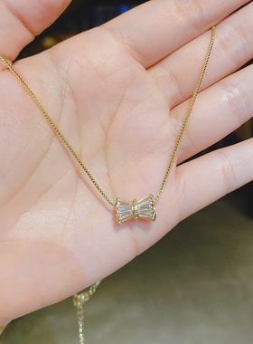 【真金电镀】长锆石小蛮腰项链锁骨链气质保色ins风女颈链日韩