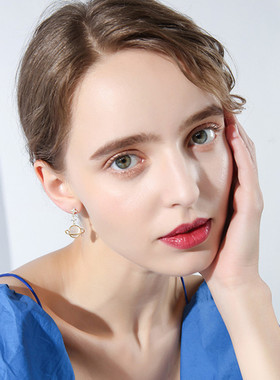 真金电镀925银针欧美日韩风耳环