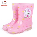 Hello kitty, детский дождевик, обувь для принцессы для школьников, нескользящие детские удерживающие тепло сапоги, средней длины