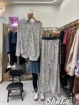 B# BISHOP Korea East gate 2023 Winter new womens dress Collar Blouse Pants Fashion Suit