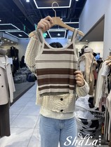 HIPTIQUE Korea East gate 2023 Winter new Furnishing Body Fashion 100 Hitch Collage Vest