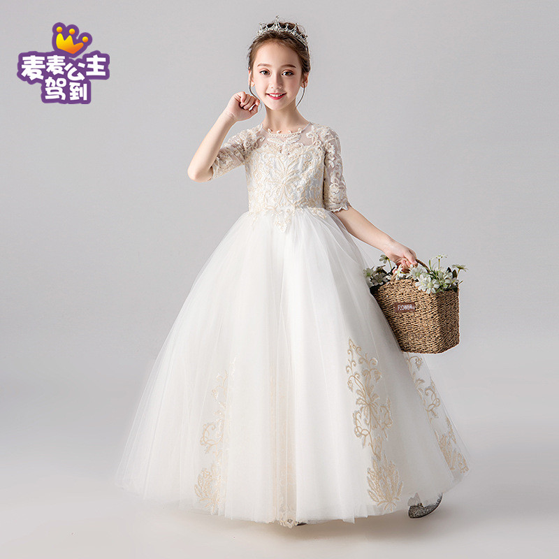 走秀裙子礼服蓬蓬裙女童长裙公主裙中大童蕾丝连衣裙儿童钢琴大码,淘宝优惠券,粉丝福利购,淘宝优惠卷