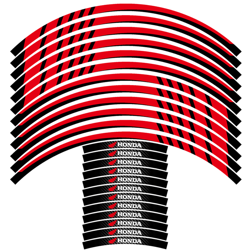 适用本田190tr摩托车cbr400r轮毂贴CB/CBR/CBF系列17寸机车反光贴-图3