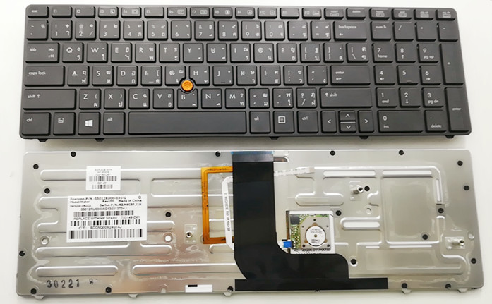 全新 惠普HP Probook 8560W 8570W 8770 键盘 带鼠标杆背 光带框 - 图0