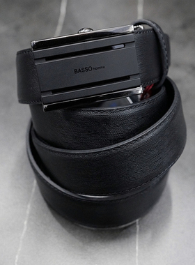 BASSO男士牛皮牛皮腰带