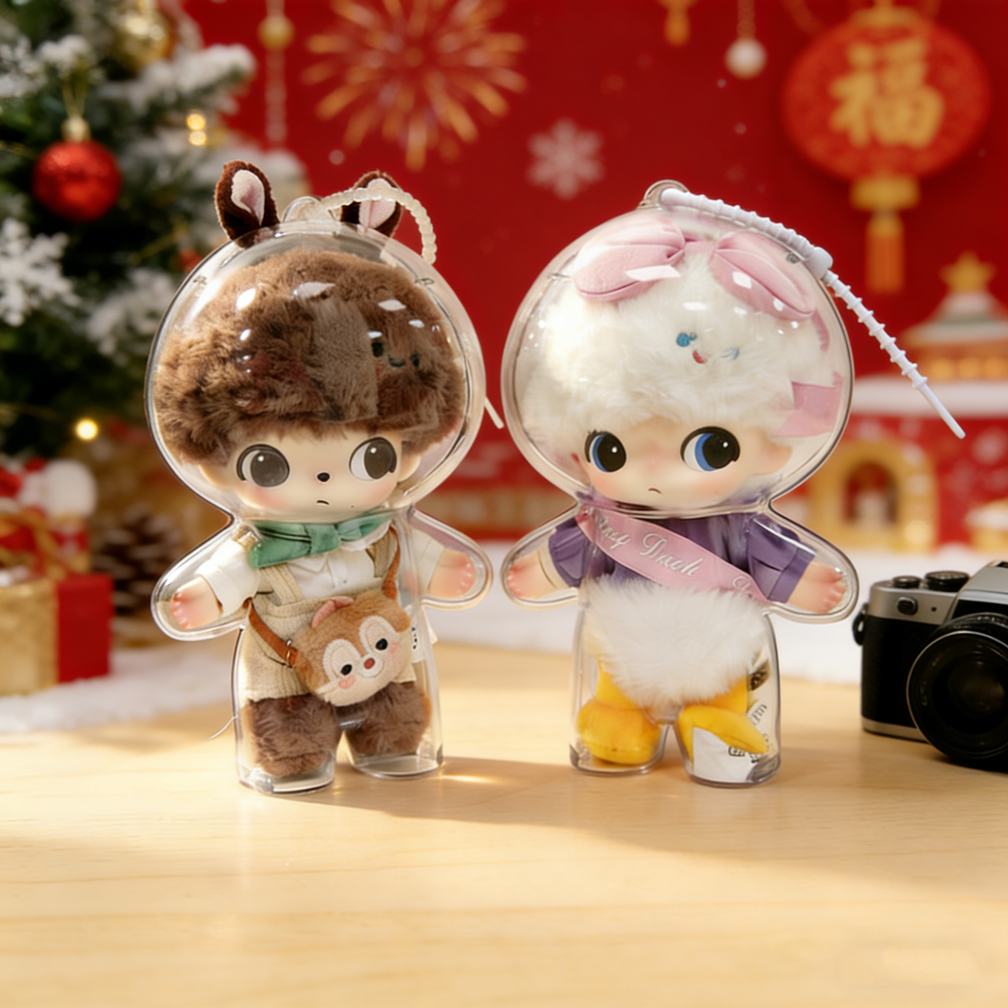 泡泡玛特DIMOO迪士尼保护壳搪胶挂件保护套透明收纳防尘罩溜娃包,淘宝优惠券,粉丝福利购,淘宝优惠卷