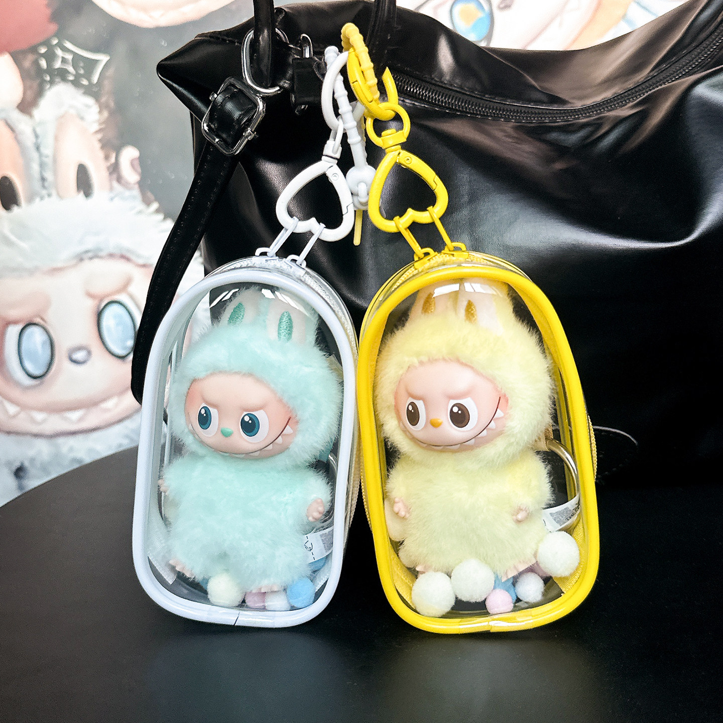 labubu4.0保护套拉布布四代心底密码搪胶外出遛娃包透明防尘痛包,淘宝优惠券,粉丝福利购,淘宝优惠卷