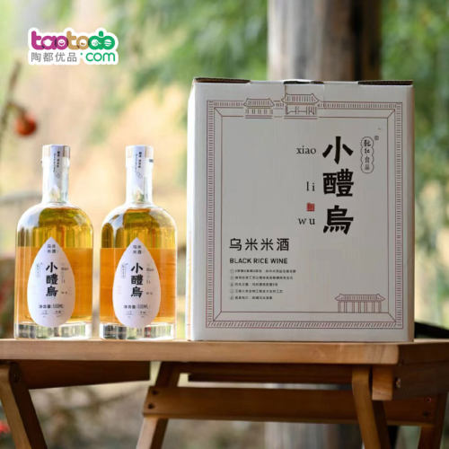 宜兴特产乌米酒低度糯米酒11度甜酒0添加500ml*2瓶原味桂花礼盒装 - 图0