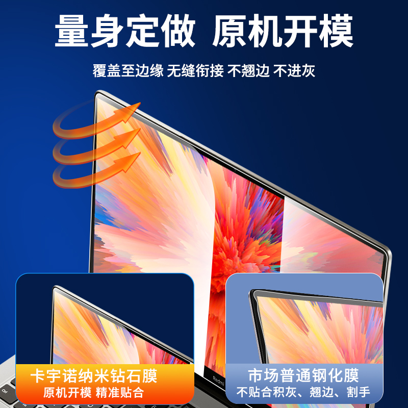 适用redmibookpro14屏幕膜15小米笔记本保护膜红米redmibook6锐龙版pro电脑air贴膜13.3寸钢化12.5蓝光15.6-图0