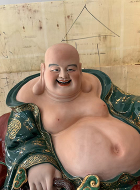 景德镇大号肚弥勒佛笑佛摆件陶瓷招财佛像瓷器家居客厅摆设品70cm