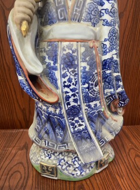 诸葛亮摆件陶瓷器卧龙先生诸葛孔明瓷像家居风水客厅店铺书房60cm
