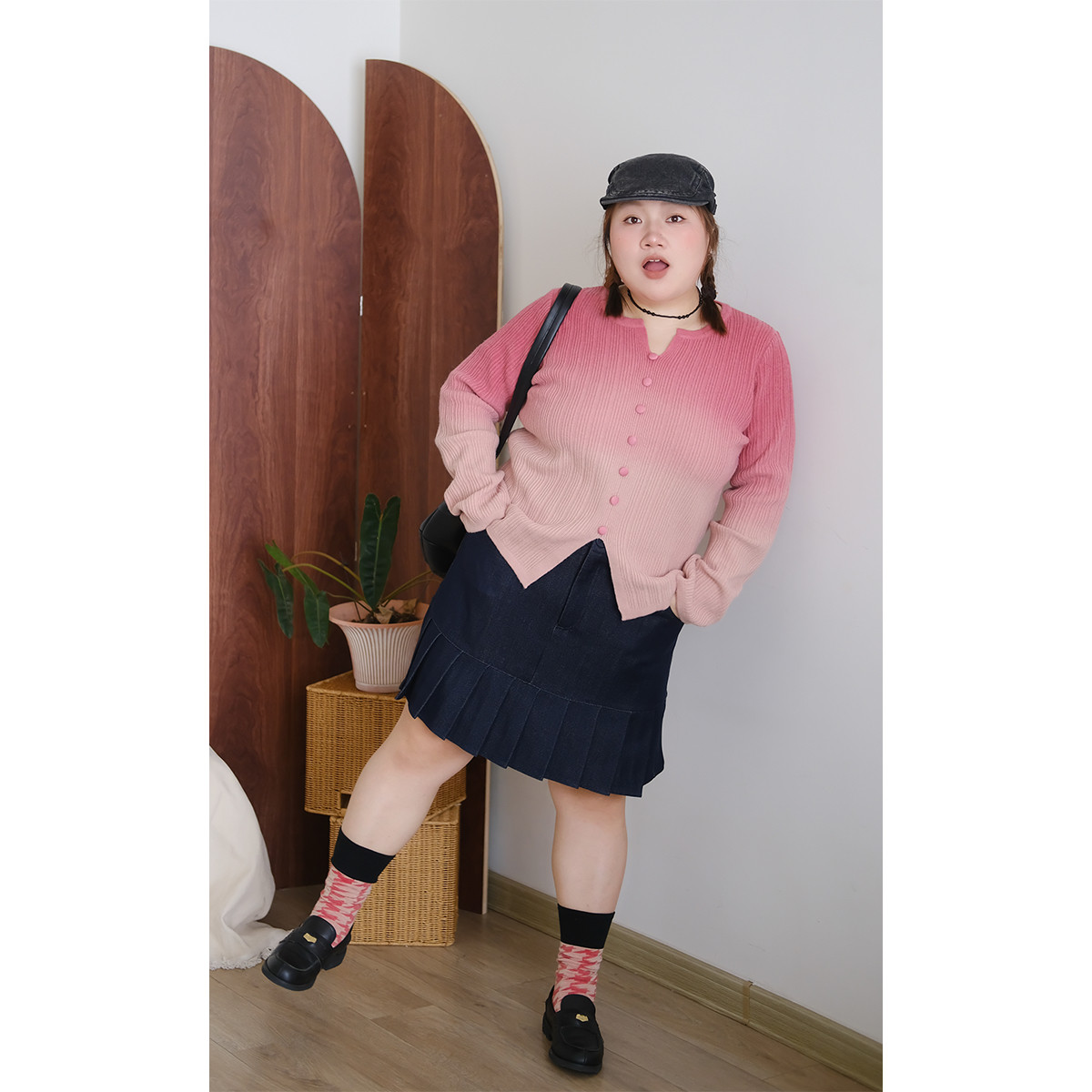 10/09晚八点 韩系渐变粉甜美针织衫显瘦小v领毛衣上衣,淘宝优惠券,粉丝福利购,淘宝优惠卷