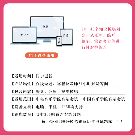 中国音乐学院音基考试模拟试题 基本乐科考级乐理三级中国院3级题 - 图1