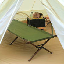 Outdoor Folding Line Army Bed Portable with single camping solid wood bed office Nap Multifunction Bed Light Easy
