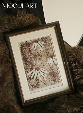 木吉艺术客厅中古是实木框装饰画