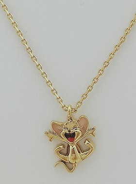 24年鼠年新款潮流网红时尚百搭可爱老鼠吃蛋糕系列项链戒指耳钉女