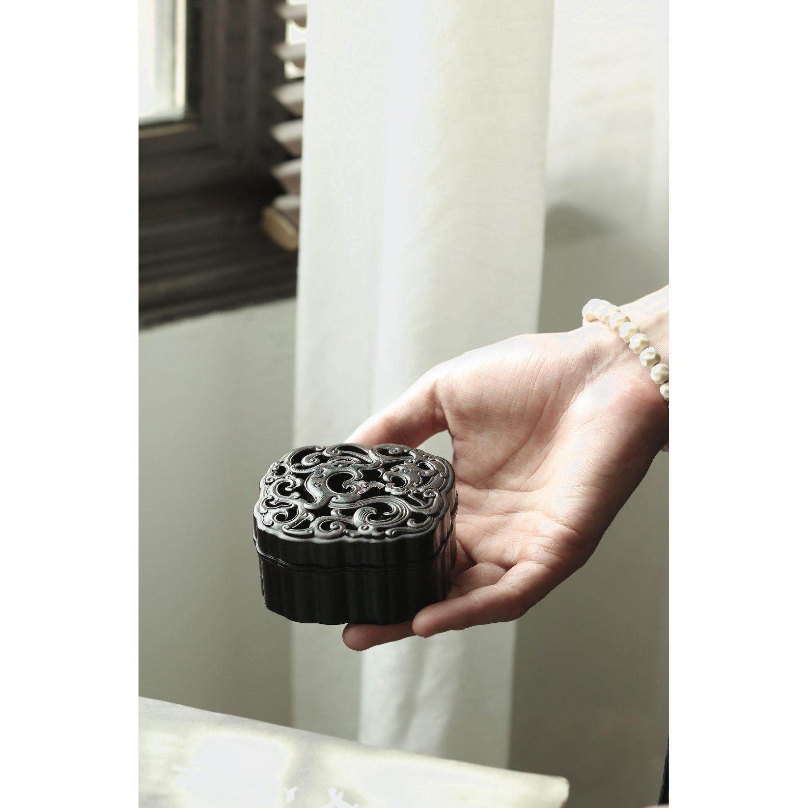 紫光檀拐子龙纹香盒 香炉家用室内线香插高级檀香炉送礼,淘宝优惠券,粉丝福利购,淘宝优惠卷