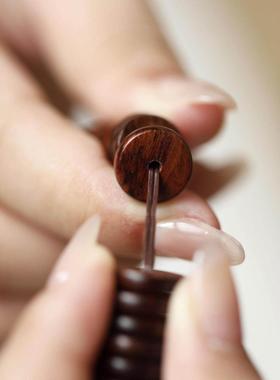 海黄 原创仟宁药片珠3x12mm手串木简约盘玩文玩念珠送礼饰品