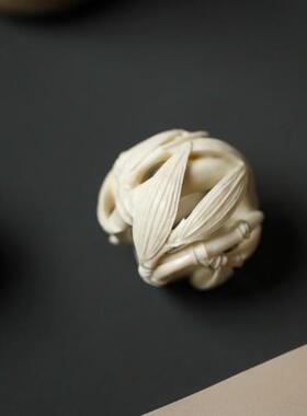 鹿角竹韵玲珑球手球按摩文玩手盘球手转球练把玩老人手握球