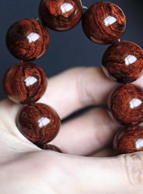 沉水级海黄老料油梨2.0水波纹重61g 手串 木简约盘玩文玩念珠送礼