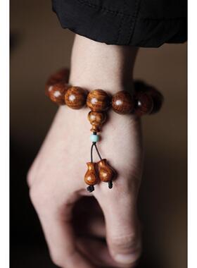 海黄 对眼2.0 纹理清晰  约47g  手串木简约盘玩文玩念珠送礼