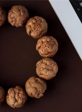 老山檀香手串 三不虎檀香木手链 简约风格送礼用念珠