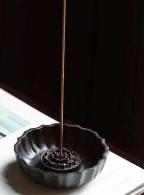 紫光檀/非洲酸枝莲心香插 摆件木质香插古室内檀创意小巧