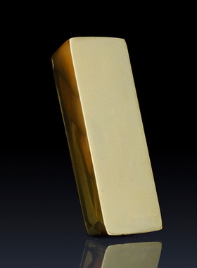 纯黄铜金条工艺品摆件招财金砖装饰品仿真模型镇纸铜创意装饰礼品