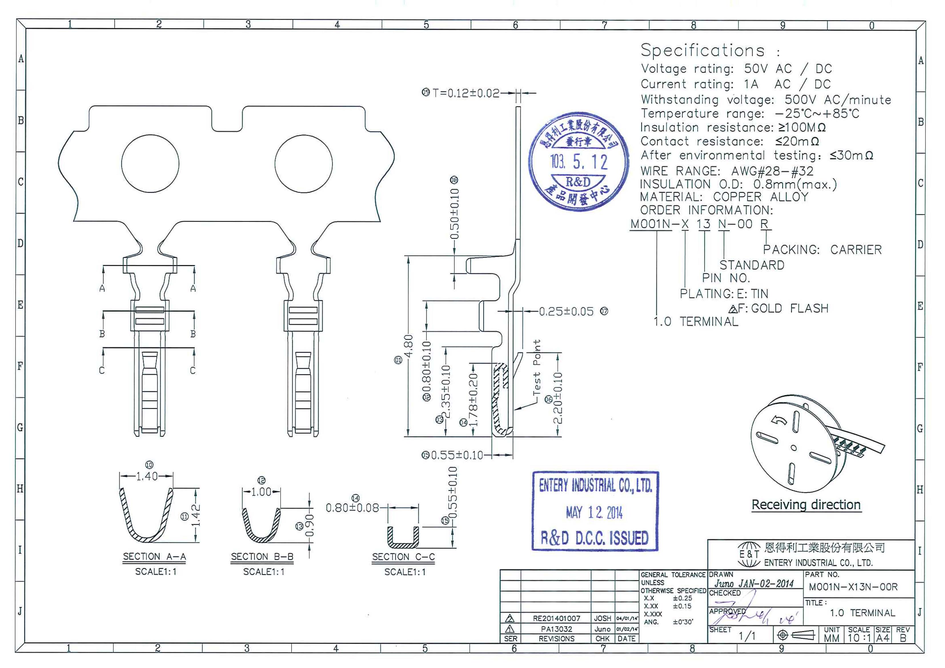 H113K-D02N-01B线束胶壳连接器SHLP-02V-S-B同款替代品1000个/包-图1