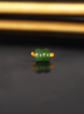 天然俄料碧玉散珠4x2.3mm 1935号 乌兰海苹果绿配珠隔珠 一物一图